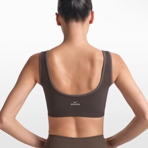 Skims Brown Ribbed Bra